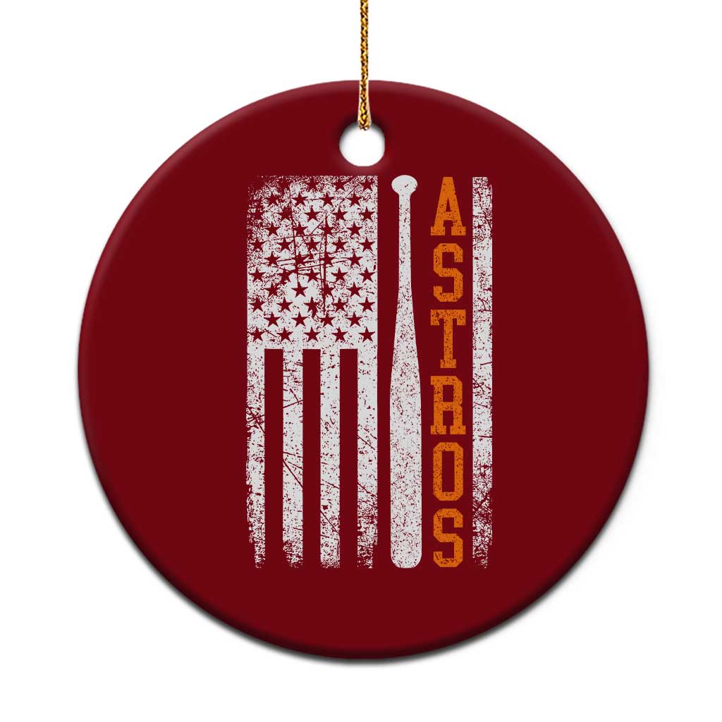Vintage Astro Ceramic Ornament Last Name Baseball American Flag Retro Style 70s 80s 90s TS10 1pc Red Print Your Wear