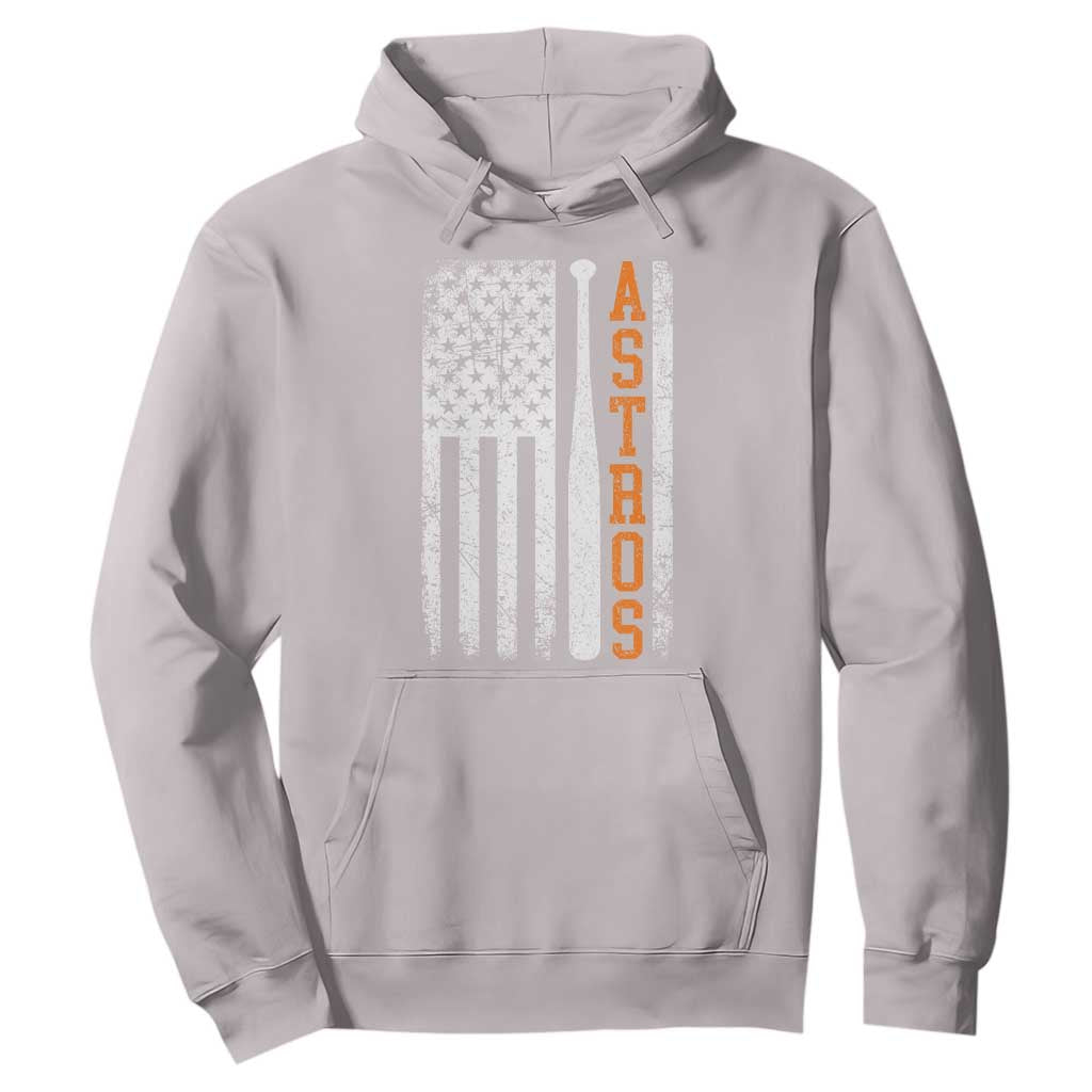 Vintage Astro Hoodie Last Name Baseball American Flag Retro Style 70s 80s 90s TS10 Ice Gray Print Your Wear