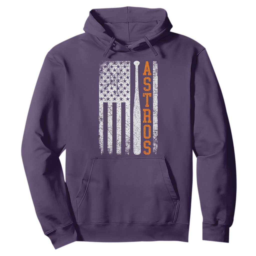 Vintage Astro Hoodie Last Name Baseball American Flag Retro Style 70s 80s 90s TS10 Purple Print Your Wear
