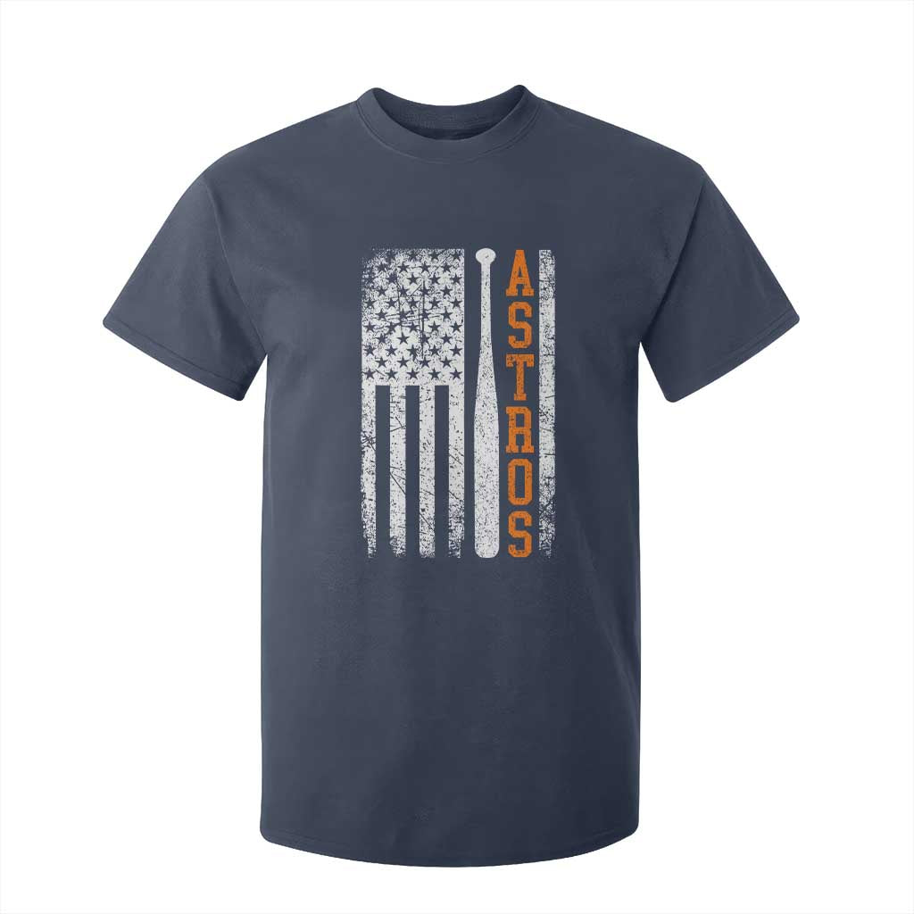 Vintage Astro T Shirt For Kid Last Name Baseball American Flag Retro Style 70s 80s 90s TS10 Navy Print Your Wear