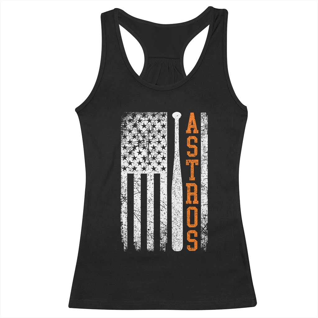 Vintage Astro Racerback Tank Top Last Name Baseball American Flag Retro Style 70s 80s 90s TS10 Black Print Your Wear