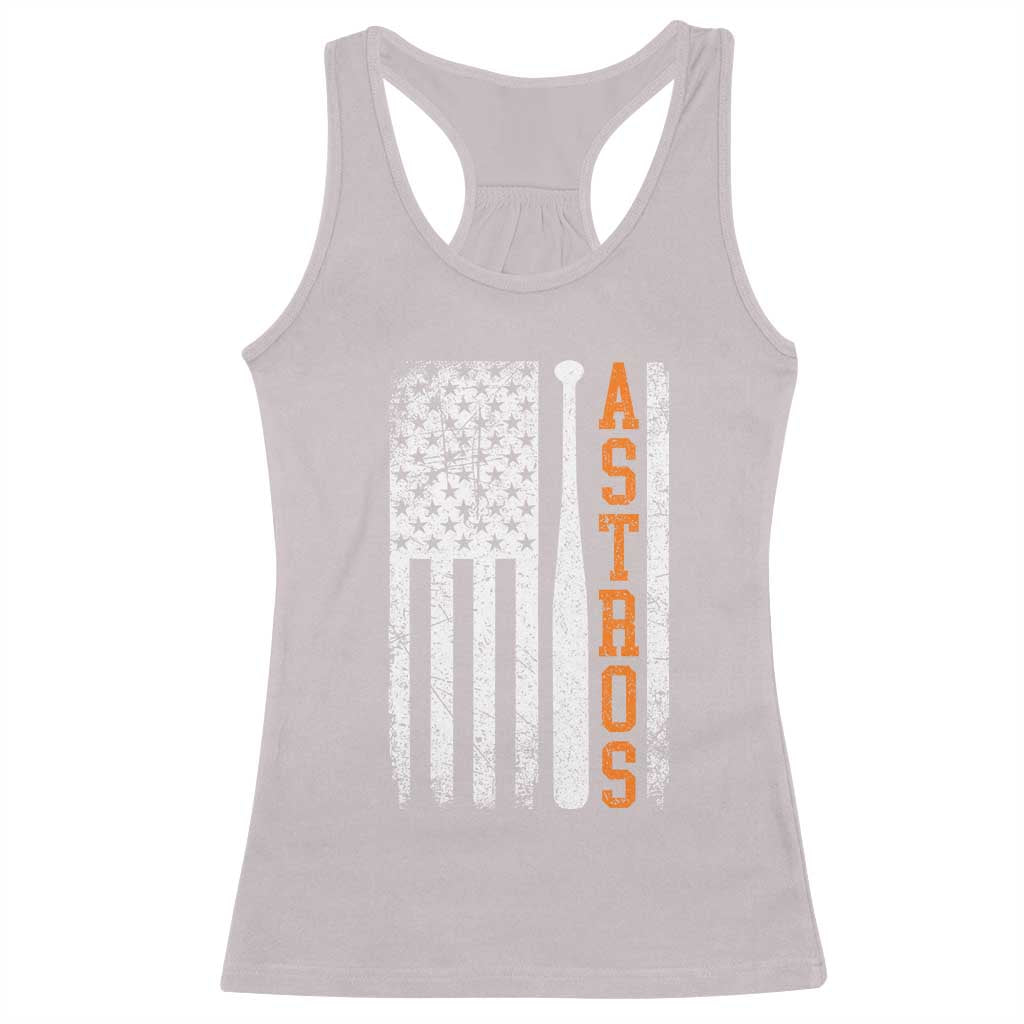 Vintage Astro Racerback Tank Top Last Name Baseball American Flag Retro Style 70s 80s 90s TS10 Ice Gray Print Your Wear