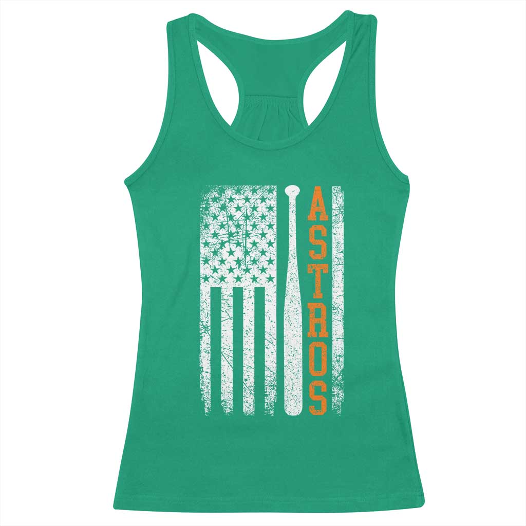 Vintage Astro Racerback Tank Top Last Name Baseball American Flag Retro Style 70s 80s 90s TS10 Irish Green Print Your Wear