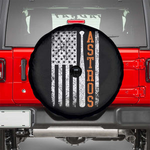 Vintage Astro Spare Tire Cover Last Name Baseball American Flag Retro Style 70s 80s 90s TS10 Black Print Your Wear