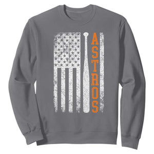 Vintage Astro Sweatshirt Last Name Baseball American Flag Retro Style 70s 80s 90s TS10 Charcoal Print Your Wear