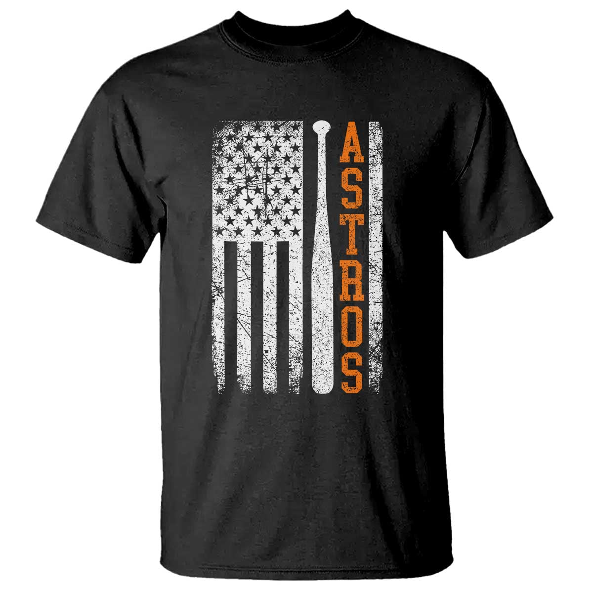 Vintage Astro T Shirt Last Name Baseball American Flag Retro Style 70s 80s 90s TS10 Black Print Your Wear