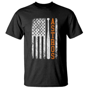 Vintage Astro T Shirt Last Name Baseball American Flag Retro Style 70s 80s 90s TS10 Black Print Your Wear