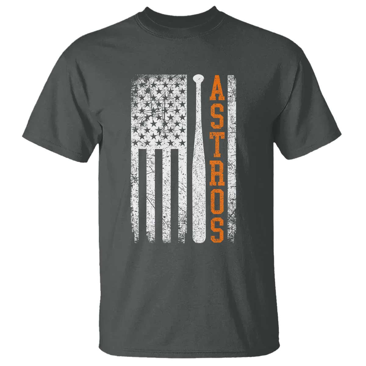 Vintage Astro T Shirt Last Name Baseball American Flag Retro Style 70s 80s 90s TS10 Dark Heather Print Your Wear