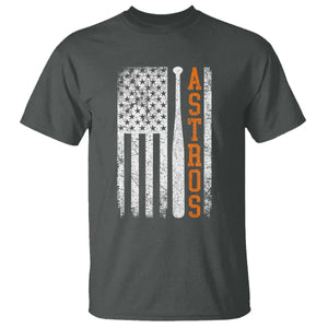 Vintage Astro T Shirt Last Name Baseball American Flag Retro Style 70s 80s 90s TS10 Dark Heather Print Your Wear