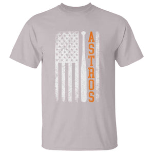 Vintage Astro T Shirt Last Name Baseball American Flag Retro Style 70s 80s 90s TS10 Ice Gray Print Your Wear