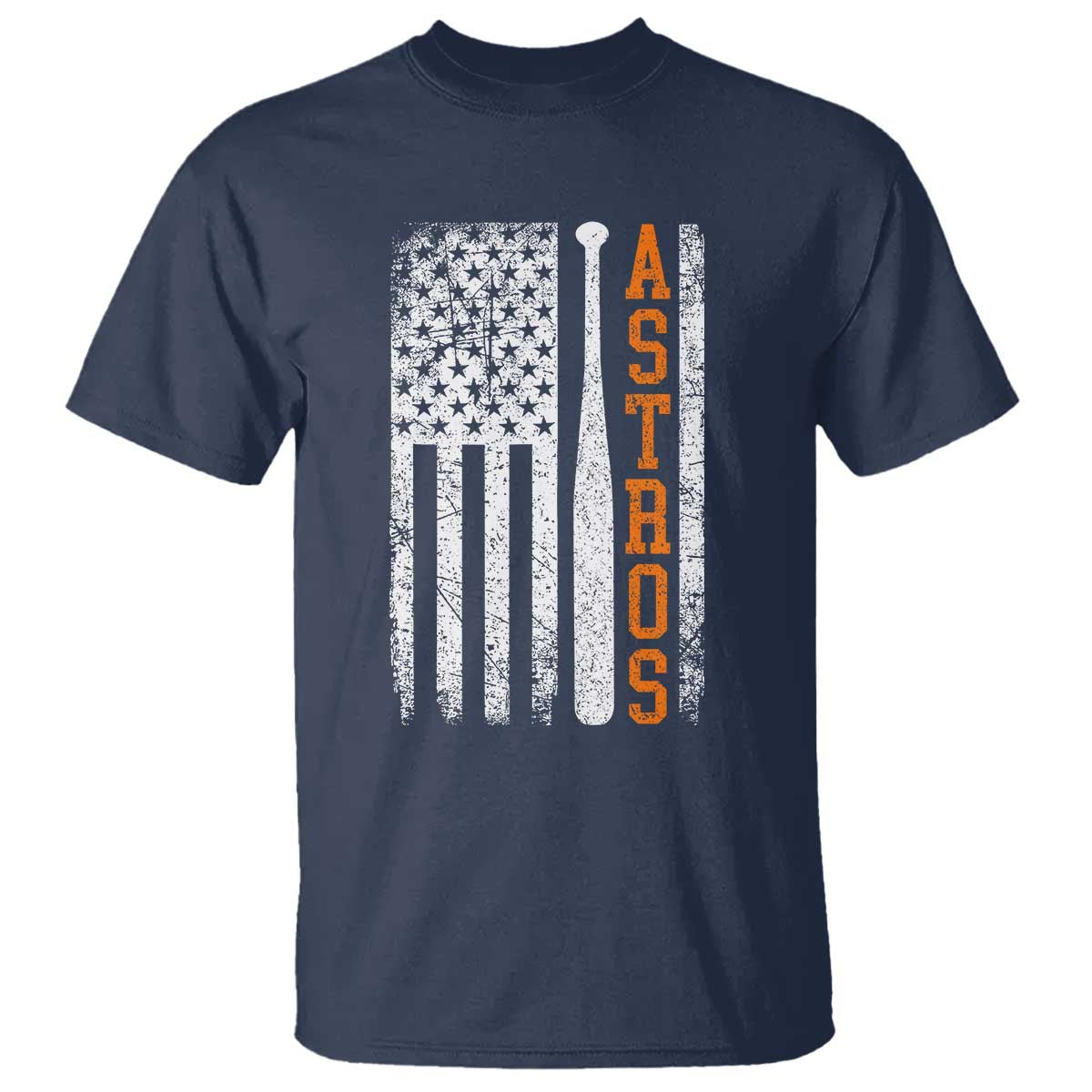 Vintage Astro T Shirt Last Name Baseball American Flag Retro Style 70s 80s 90s TS10 Navy Print Your Wear