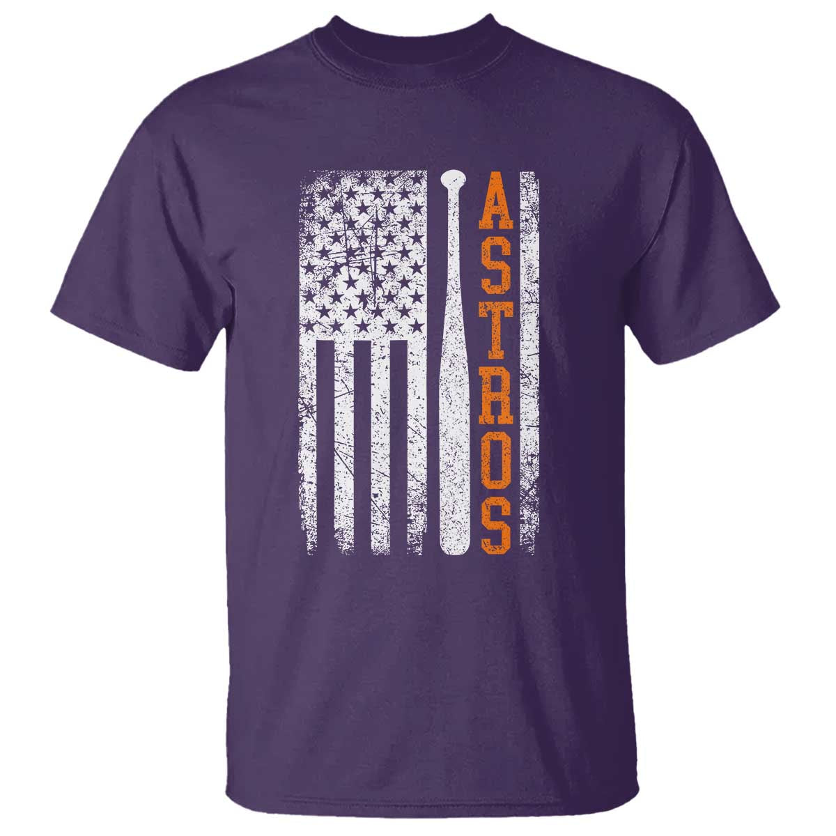 Vintage Astro T Shirt Last Name Baseball American Flag Retro Style 70s 80s 90s TS10 Purple Print Your Wear