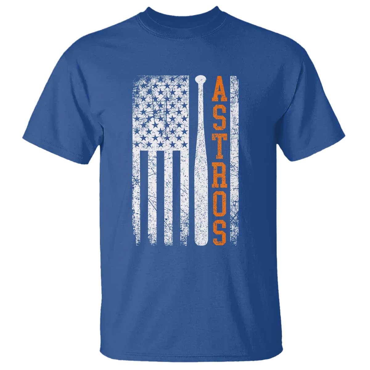 Vintage Astro T Shirt Last Name Baseball American Flag Retro Style 70s 80s 90s TS10 Royal Blue Print Your Wear