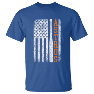 Vintage Astro T Shirt Last Name Baseball American Flag Retro Style 70s 80s 90s TS10 Royal Blue Print Your Wear