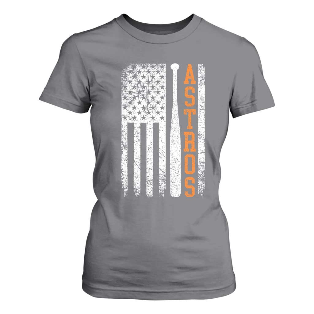Vintage Astro T Shirt For Women Last Name Baseball American Flag Retro Style 70s 80s 90s TS10 Charcoal Print Your Wear