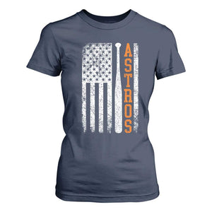 Vintage Astro T Shirt For Women Last Name Baseball American Flag Retro Style 70s 80s 90s TS10 Navy Print Your Wear