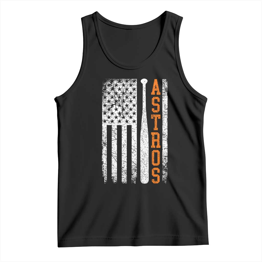 Vintage Astro Tank Top Last Name Baseball American Flag Retro Style 70s 80s 90s TS10 Black Print Your Wear