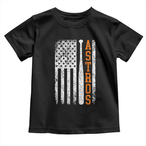 Vintage Astro Toddler T Shirt Last Name Baseball American Flag Retro Style 70s 80s 90s TS10 Black Print Your Wear