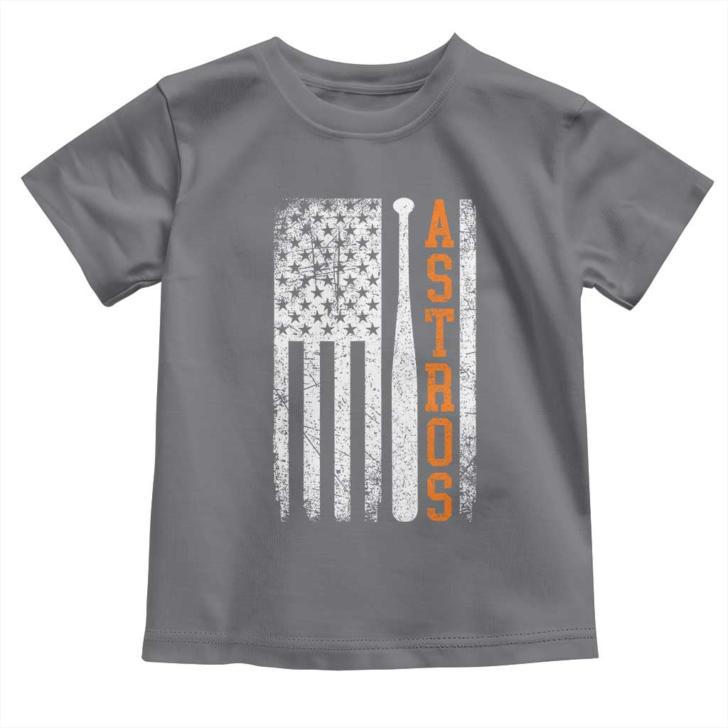 Vintage Astro Toddler T Shirt Last Name Baseball American Flag Retro Style 70s 80s 90s TS10 Charcoal Print Your Wear