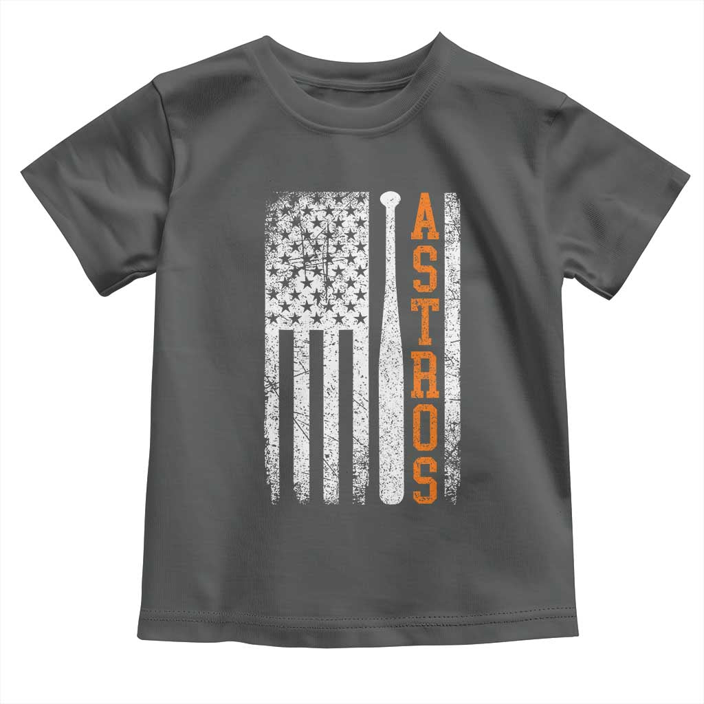 Vintage Astro Toddler T Shirt Last Name Baseball American Flag Retro Style 70s 80s 90s TS10 Dark Heather Print Your Wear