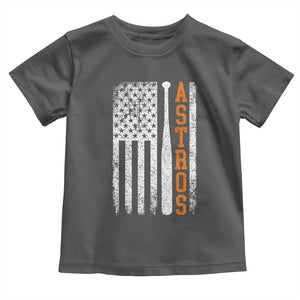 Vintage Astro Toddler T Shirt Last Name Baseball American Flag Retro Style 70s 80s 90s TS10 Dark Heather Print Your Wear