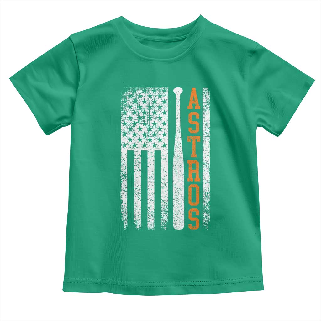 Vintage Astro Toddler T Shirt Last Name Baseball American Flag Retro Style 70s 80s 90s TS10 Irish Green Print Your Wear