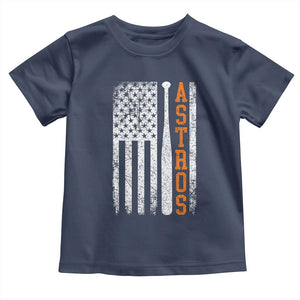 Vintage Astro Toddler T Shirt Last Name Baseball American Flag Retro Style 70s 80s 90s TS10 Navy Print Your Wear