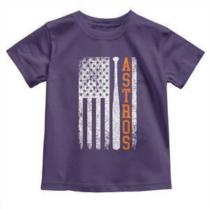 Vintage Astro Toddler T Shirt Last Name Baseball American Flag Retro Style 70s 80s 90s TS10 Purple Print Your Wear