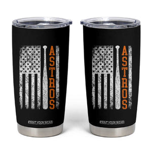 Vintage Astro Tumbler Cup Last Name Baseball American Flag Retro Style 70s 80s 90s TS10 Black Print Your Wear