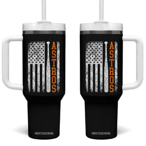 Vintage Astro Tumbler With Handle Last Name Baseball American Flag Retro Style 70s 80s 90s TS10 One Size: 40 oz Black Print Your Wear