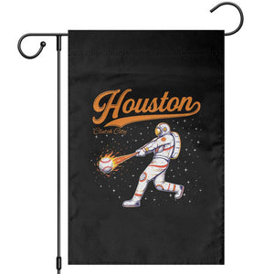 Houston Clutch City Garden Flag Astronaut Baseball Player In Space TS10 Black Print Your Wear