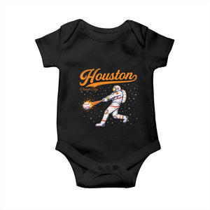 Houston Clutch City Baby Onesie Astronaut Baseball Player In Space TS10 Black Print Your Wear