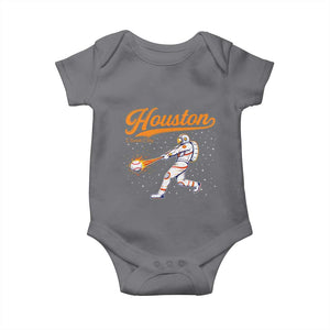 Houston Clutch City Baby Onesie Astronaut Baseball Player In Space TS10 Charcoal Print Your Wear