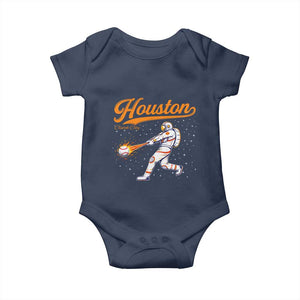 Houston Clutch City Baby Onesie Astronaut Baseball Player In Space TS10 Navy Print Your Wear