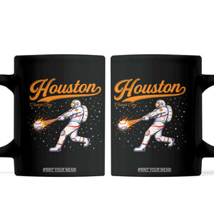 Houston Clutch City Coffee Mug Astronaut Baseball Player In Space TS10 Black Print Your Wear