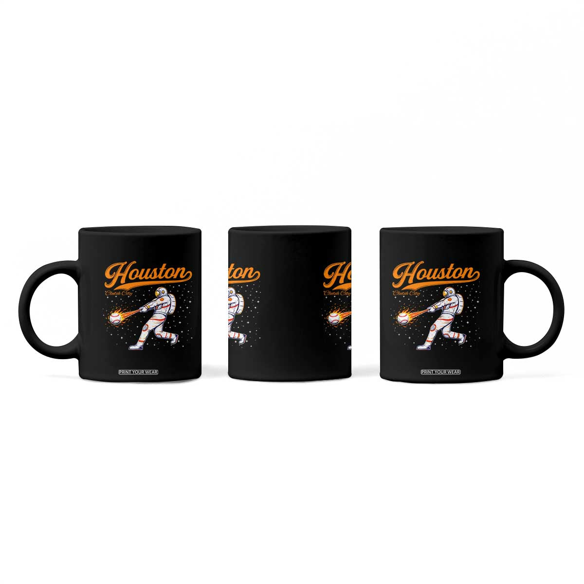 Houston Clutch City Coffee Mug Astronaut Baseball Player In Space TS10 Print Your Wear