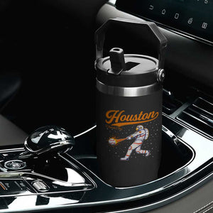 Houston Clutch City Flip Straw Tumbler Astronaut Baseball Player In Space TS10 Print Your Wear