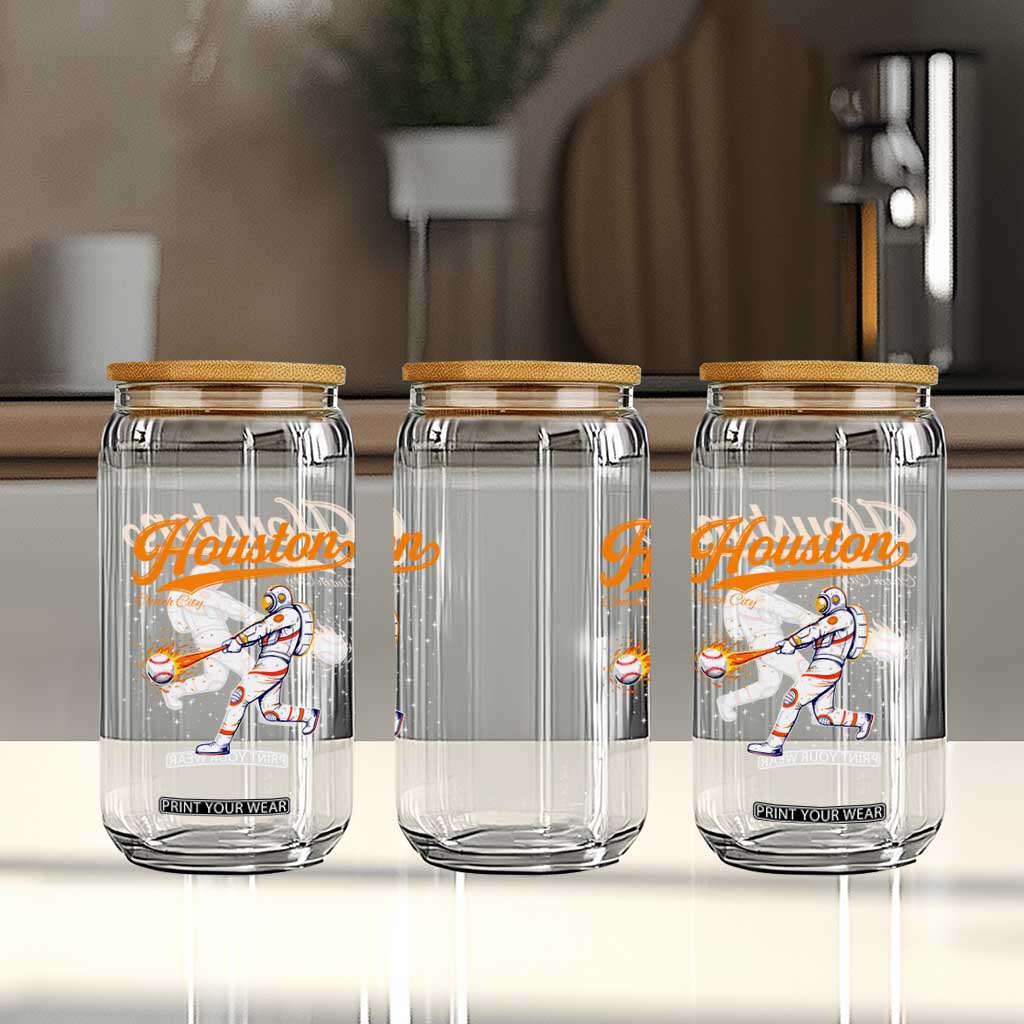 Houston Clutch City Glass Can Astronaut Baseball Player In Space TS10 Print Your Wear