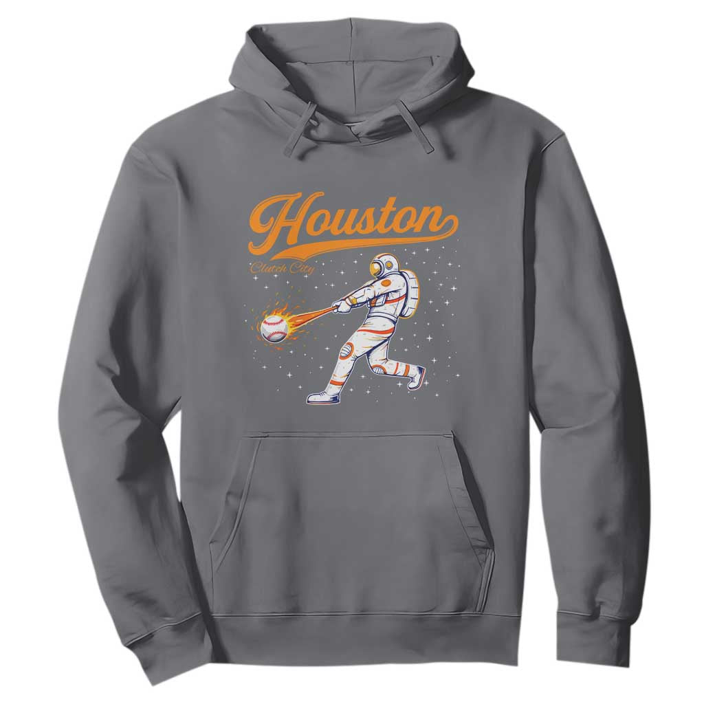 Houston Clutch City Hoodie Astronaut Baseball Player In Space TS10 Charcoal Print Your Wear