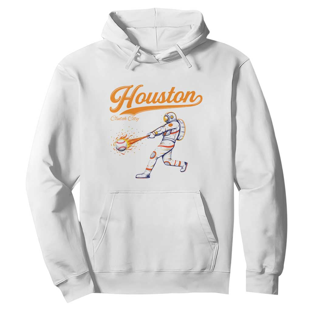 Houston Clutch City Hoodie Astronaut Baseball Player In Space TS10 White Print Your Wear