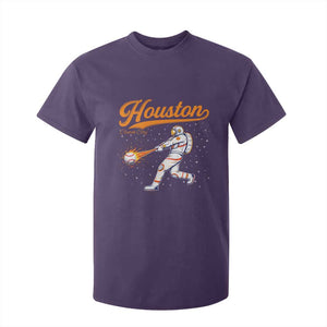 Houston Clutch City T Shirt For Kid Astronaut Baseball Player In Space TS10 Purple Print Your Wear