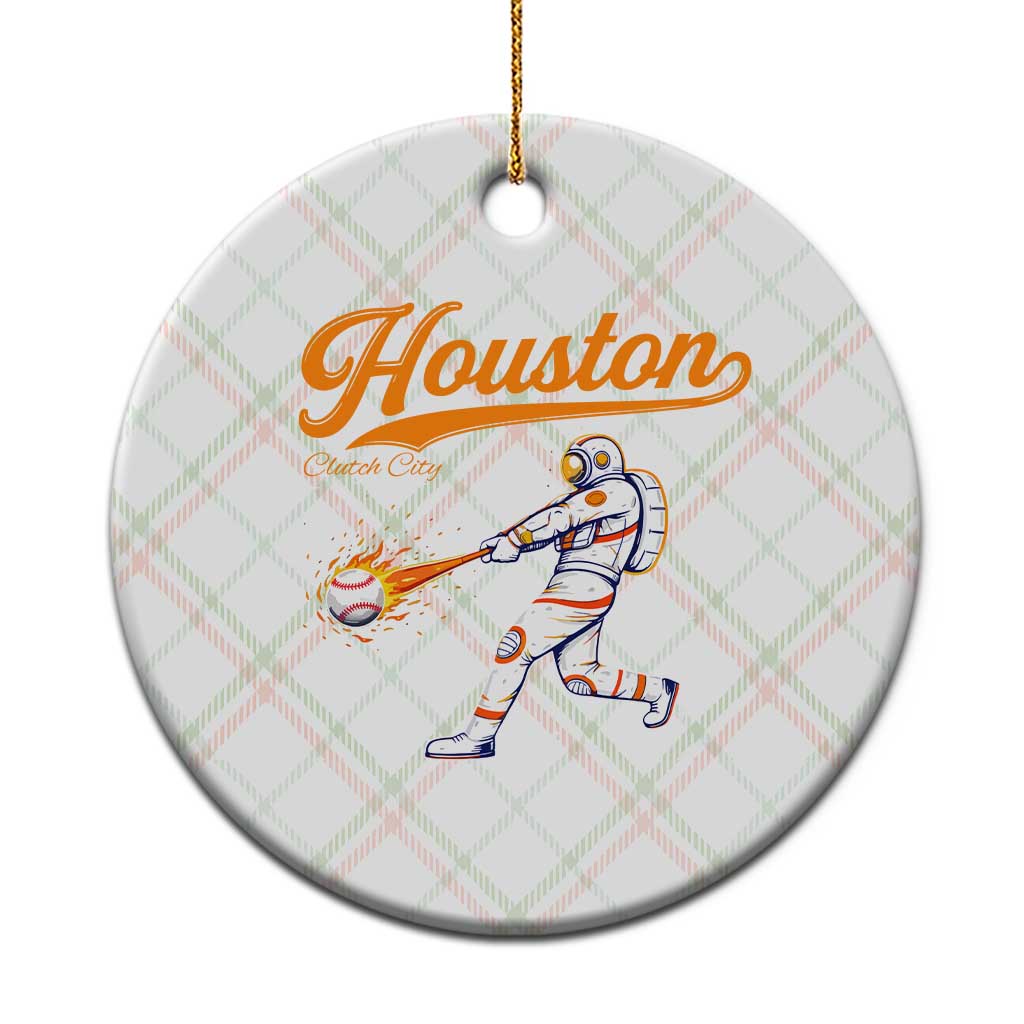 Houston Clutch City Ceramic Ornament Astronaut Baseball Player In Space TS10 1pc Christmas Plaid Print Your Wear