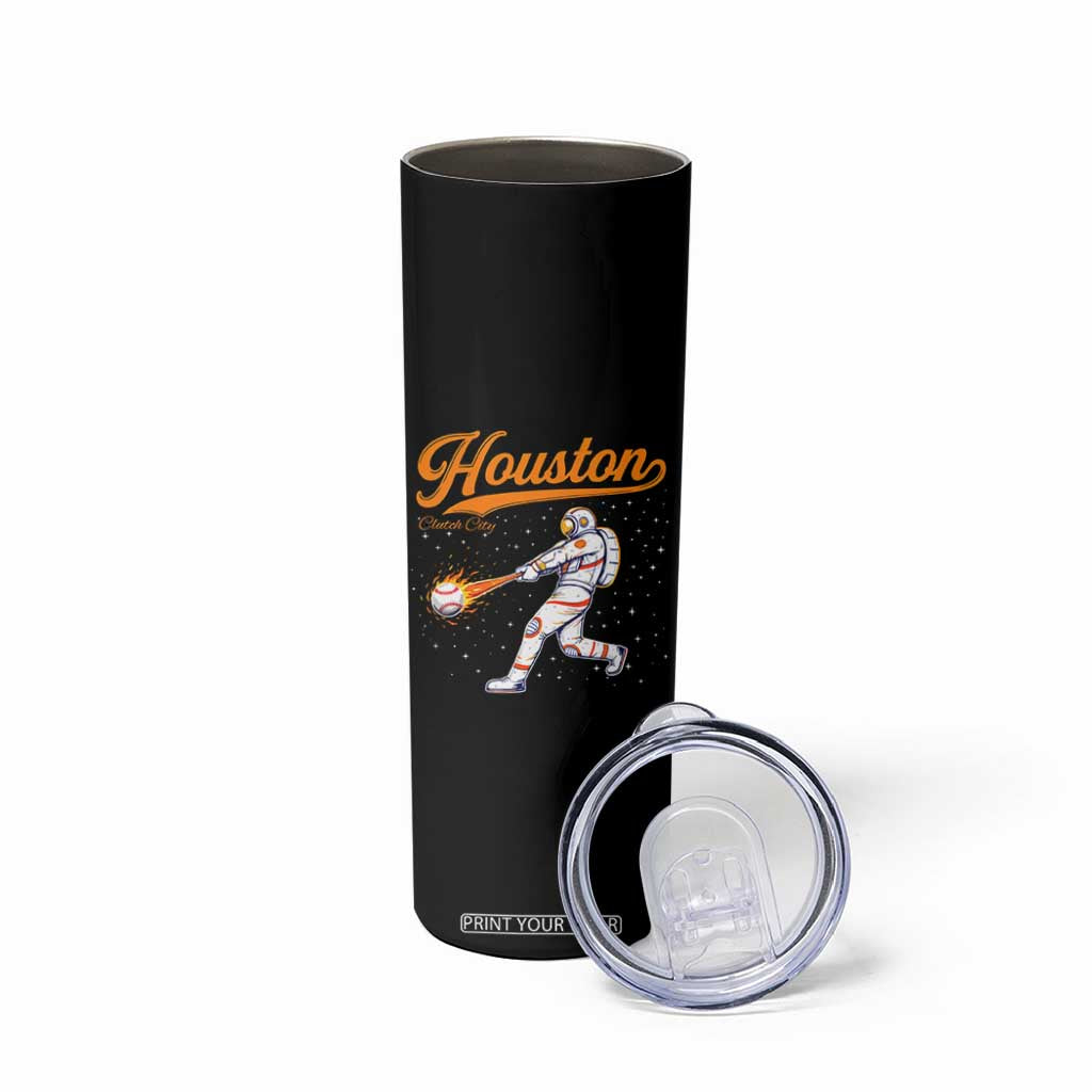 Houston Clutch City Skinny Tumbler Astronaut Baseball Player In Space TS10 Print Your Wear