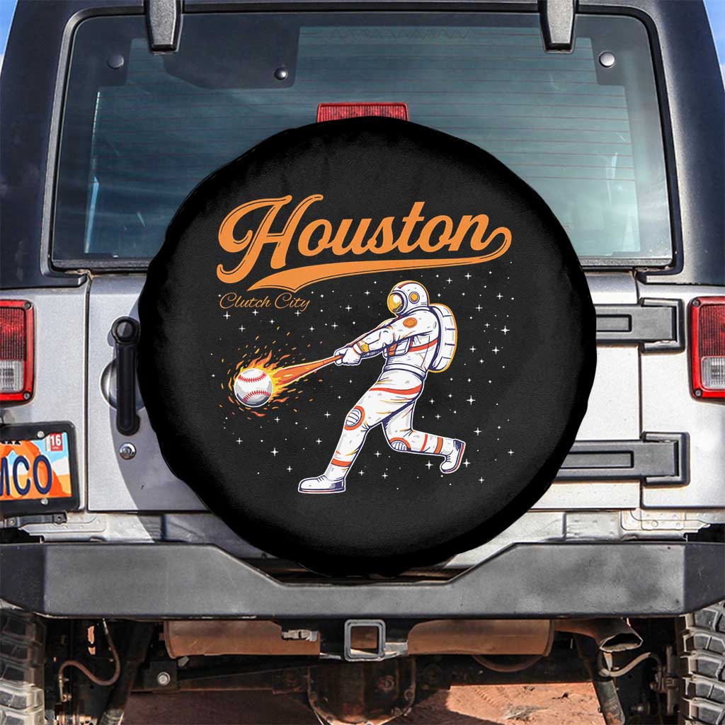 Houston Clutch City Spare Tire Cover Astronaut Baseball Player In Space TS10 No hole Black Print Your Wear