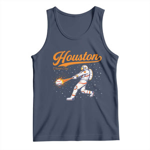 Houston Clutch City Tank Top Astronaut Baseball Player In Space TS10 Navy Print Your Wear
