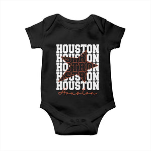 Houston Sport Baseball Fans Baby Onesie US State Vintage Graphic TS10 Black Print Your Wear