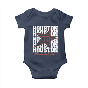 Houston Sport Baseball Fans Baby Onesie US State Vintage Graphic TS10 Navy Print Your Wear