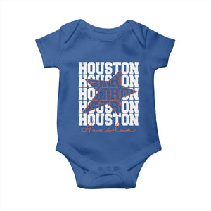 Houston Sport Baseball Fans Baby Onesie US State Vintage Graphic TS10 Royal Blue Print Your Wear