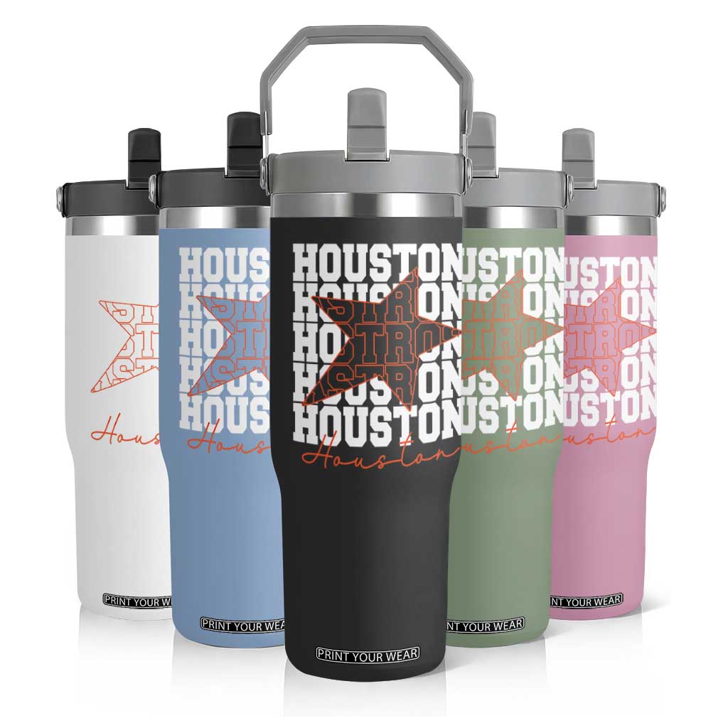 Houston Sport Baseball Fans Flip Straw Tumbler US State Vintage Graphic TS10 Print Your Wear