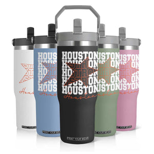 Houston Sport Baseball Fans Flip Straw Tumbler US State Vintage Graphic TS10 Print Your Wear